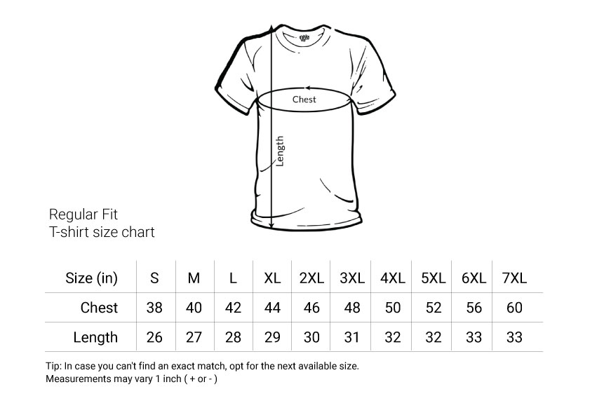 Plus Size T-shirt Size Chart