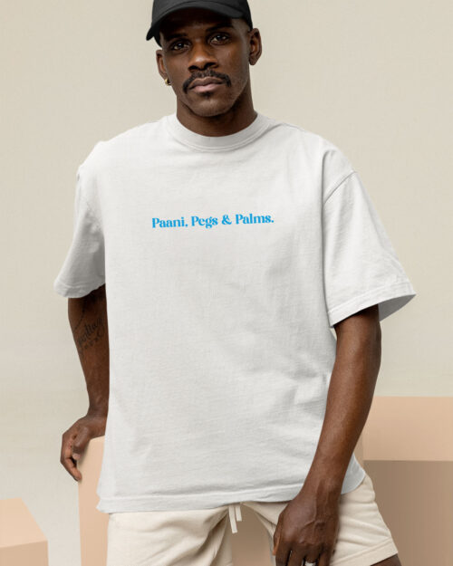 Oversized Paani, Pegs and Palms Unisex T-shirt